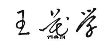 駱恆光王花學草書個性簽名怎么寫