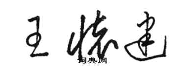 駱恆光王懷建草書個性簽名怎么寫