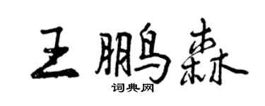 曾慶福王鵬森行書個性簽名怎么寫