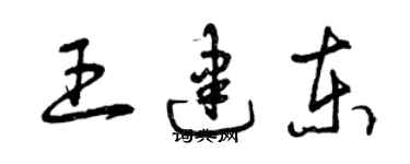 曾慶福王建東草書個性簽名怎么寫
