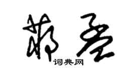 朱錫榮蔣孟草書個性簽名怎么寫