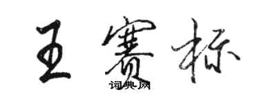 駱恆光王賽標行書個性簽名怎么寫