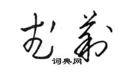 駱恆光武莉草書個性簽名怎么寫