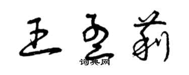 曾慶福王孟莉草書個性簽名怎么寫