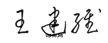 駱恆光王建維草書個性簽名怎么寫