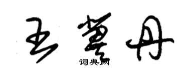 朱錫榮王冀丹草書個性簽名怎么寫