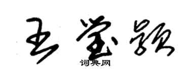 朱錫榮王瑩穎草書個性簽名怎么寫