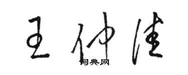 駱恆光王仲佳草書個性簽名怎么寫