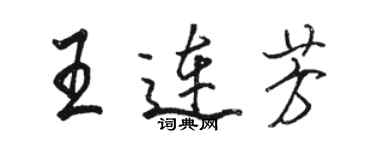 駱恆光王連芳行書個性簽名怎么寫