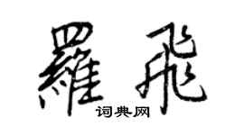 王正良羅飛行書個性簽名怎么寫