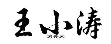 胡問遂王小濤行書個性簽名怎么寫