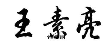 胡問遂王素亮行書個性簽名怎么寫