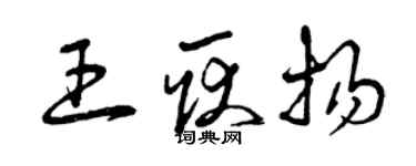 曾慶福王耿揚草書個性簽名怎么寫