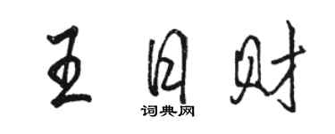 駱恆光王日財行書個性簽名怎么寫