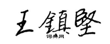王正良王鎮堅行書個性簽名怎么寫