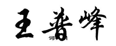 胡問遂王普峰行書個性簽名怎么寫