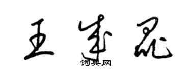 梁錦英王成昆草書個性簽名怎么寫