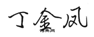 駱恆光丁金鳳行書個性簽名怎么寫