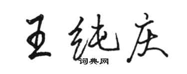 駱恆光王純慶行書個性簽名怎么寫