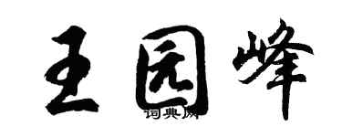 胡問遂王園峰行書個性簽名怎么寫