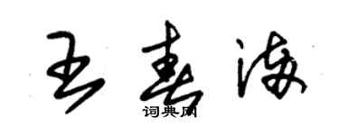 朱錫榮王春滿草書個性簽名怎么寫