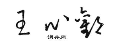 駱恆光王心歡草書個性簽名怎么寫