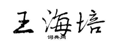 曾慶福王海培行書個性簽名怎么寫