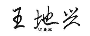 駱恆光王地興行書個性簽名怎么寫
