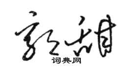 駱恆光郭甜草書個性簽名怎么寫