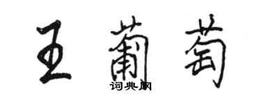 駱恆光王葡萄行書個性簽名怎么寫