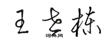 駱恆光王世棟草書個性簽名怎么寫