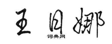 駱恆光王日娜行書個性簽名怎么寫