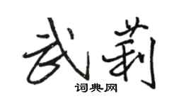 駱恆光武莉行書個性簽名怎么寫