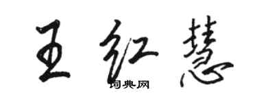 駱恆光王紅慧行書個性簽名怎么寫