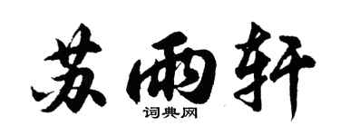 胡問遂蘇雨軒行書個性簽名怎么寫