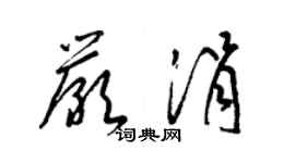 梁錦英嚴涓草書個性簽名怎么寫