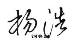 駱恆光楊浩草書個性簽名怎么寫