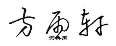 駱恆光方雨軒草書個性簽名怎么寫