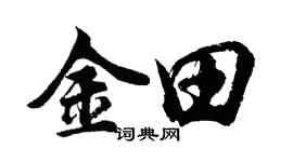 胡問遂金田行書個性簽名怎么寫
