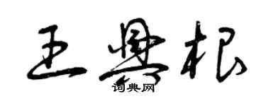 曾慶福王興根草書個性簽名怎么寫