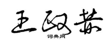 曾慶福王政赫草書個性簽名怎么寫