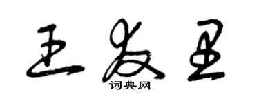 曾慶福王友里草書個性簽名怎么寫