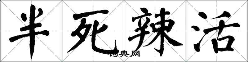 翁闓運半死辣活楷書怎么寫