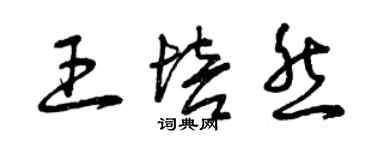 曾慶福王培然草書個性簽名怎么寫