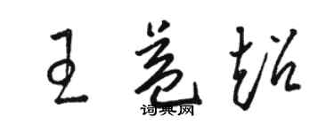 駱恆光王益超草書個性簽名怎么寫