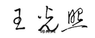 駱恆光王光照草書個性簽名怎么寫