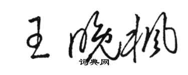 駱恆光王晚楓草書個性簽名怎么寫