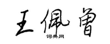 王正良王佩曾行書個性簽名怎么寫