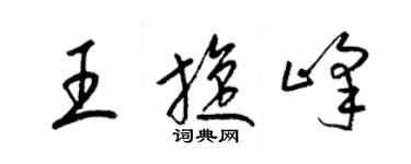 梁錦英王旋峰草書個性簽名怎么寫