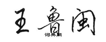 駱恆光王魯閩行書個性簽名怎么寫